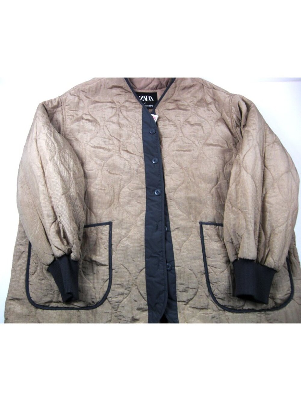 Zara Men's Casual Fit Quilted Liner Jacket - Original Use Brown Size L